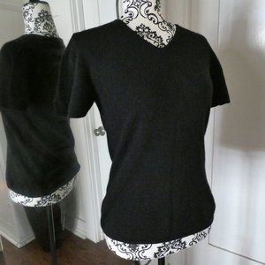 SOLD Classiques Entier SS Black Cashmere Sweater